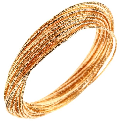 Bracelet CENTILLA Gold Jeu de joncs rigides Semainier Doré Laiton doré à l'or fin