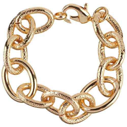 Bracelet LINK Gold Bracelet chaine souple Maille forçat Doré Laiton doré à l'or fin