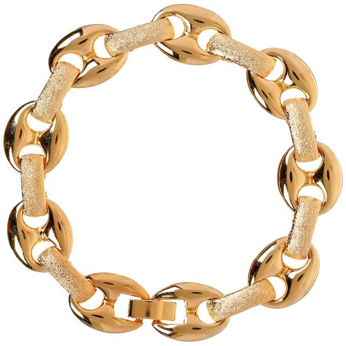 Bracelet CAFEREO Gold Bracelet chaine souple Grains de café Doré Laiton doré à l'or fin