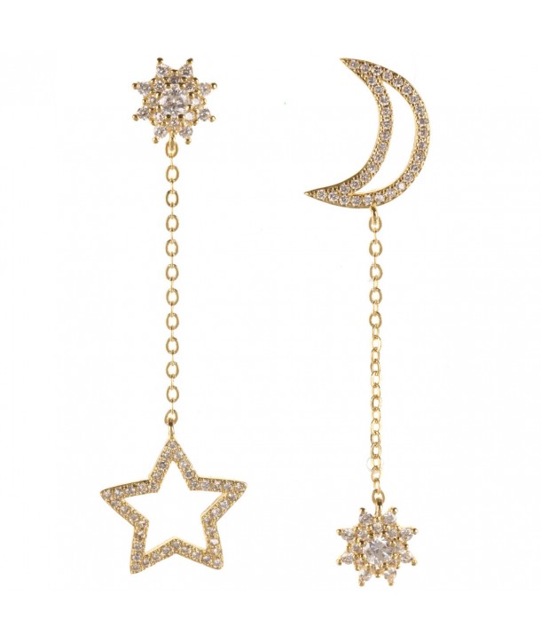 BOUCLES D'OREILLES - MOON & STAR GOLD