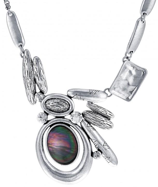 COLLIER - ABSTRACT SHELL SILVER