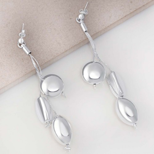 GEONE SILVER Silver earrings with fine silver