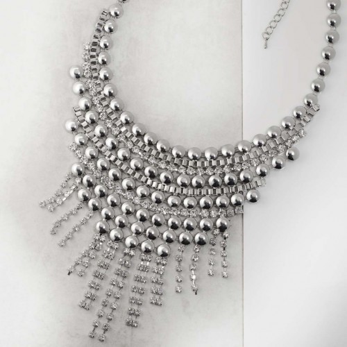 Collier MYLADY SILVER Argent Rhodium Cristal