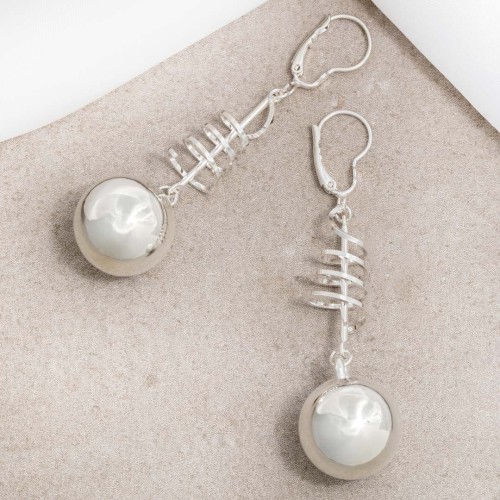 Boucles d'oreilles TURNOVER Silver Argent Argenté à l'argent fin