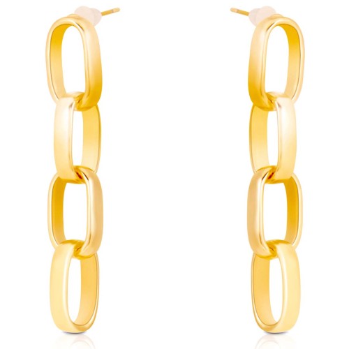 Boucles d'oreilles LINKSIE Gold Pendantes longues Chaine Doré Laiton doré à l'or fin