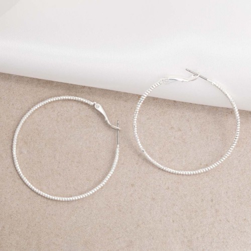 Boucles d'oreilles EOJANE MID SIZE Silver Argent Argenté à l'argent fin